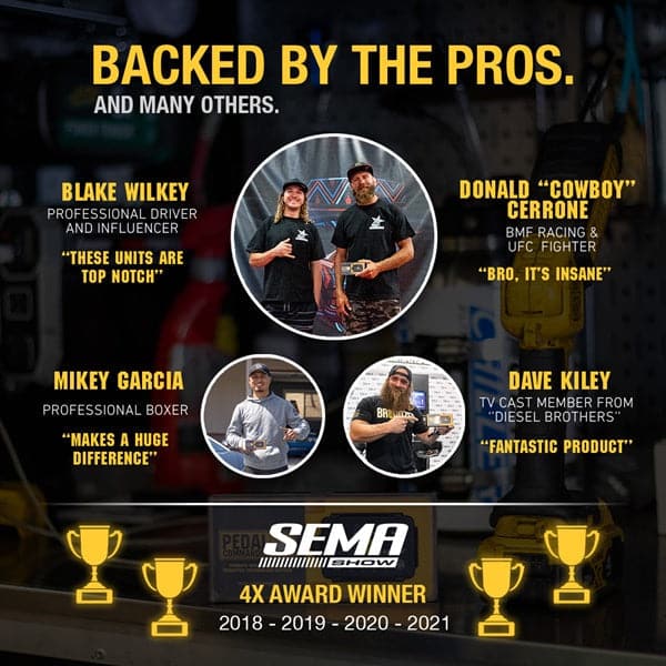 Merchant Pedal Commander PC08 won four times SEMA in 2018, 2019, 2020 and 2021; lots of pros are supporting the product also